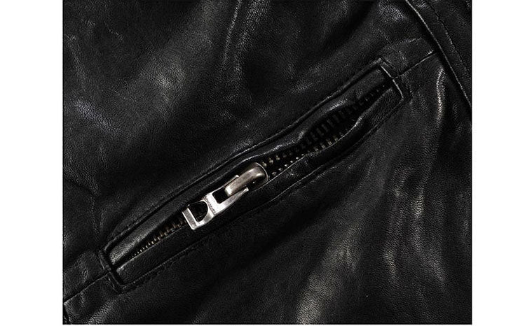 Premium Men’s Leather Jacket | Genuine Cowhide & Goatskin | Business Casual Style with Zipper