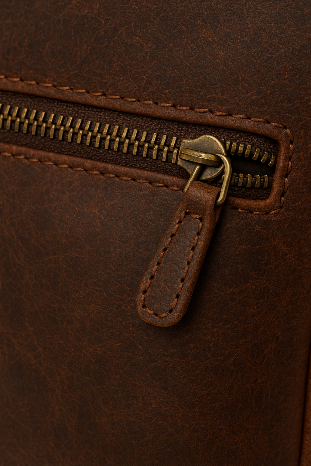 Men’s Vintage Horse Leather Chest Bag – Genuine Leather Crossbody Messenge