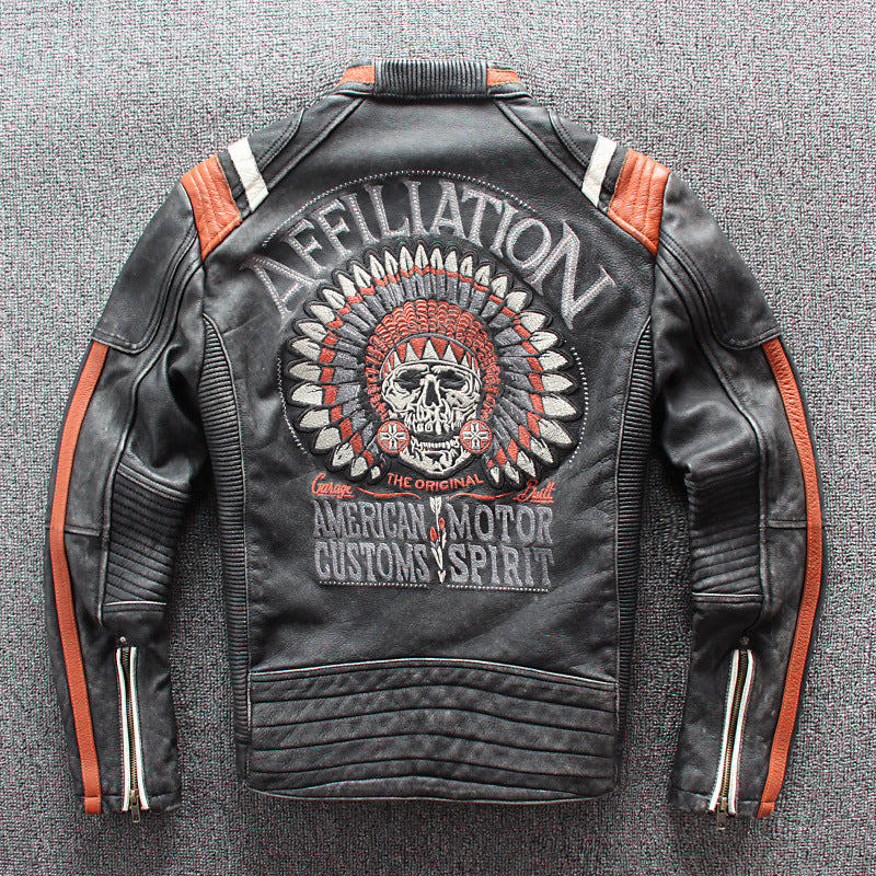 Men’s Vintage Motorcycle Leather Jacket