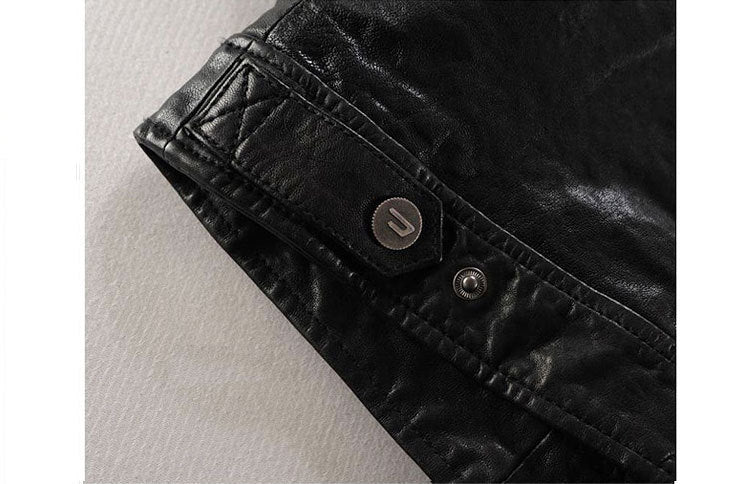 Premium Men’s Leather Jacket | Genuine Cowhide & Goatskin | Business Casual Style with Zipper