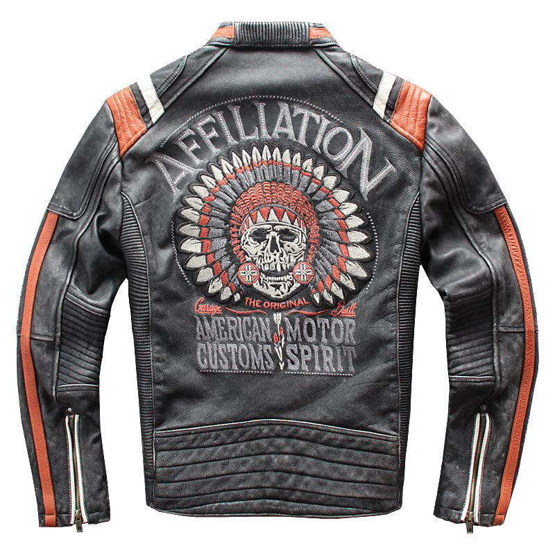 Men’s Vintage Motorcycle Leather Jacket