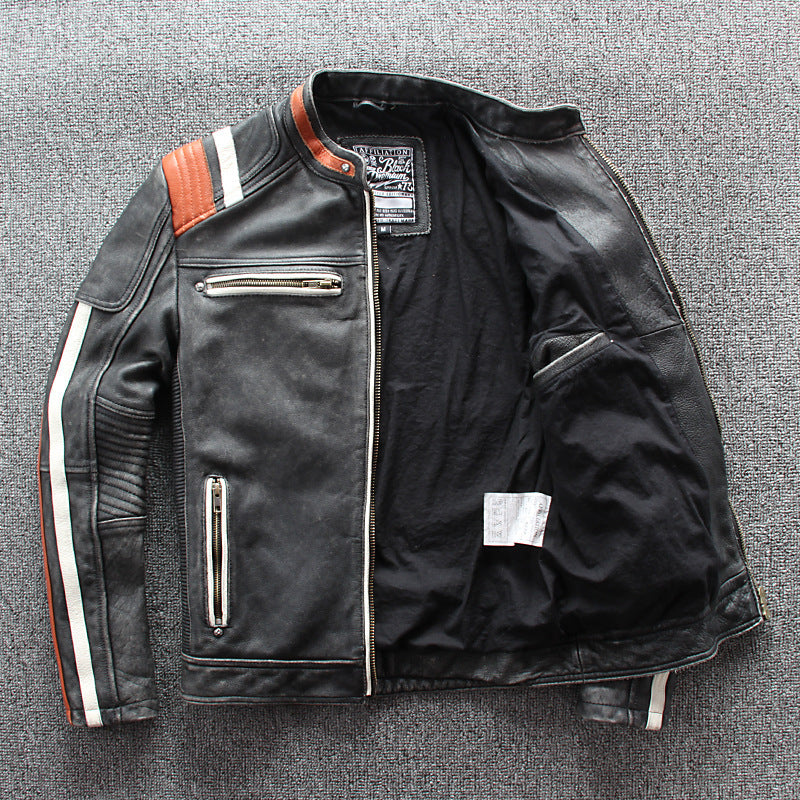Men’s Vintage Motorcycle Leather Jacket