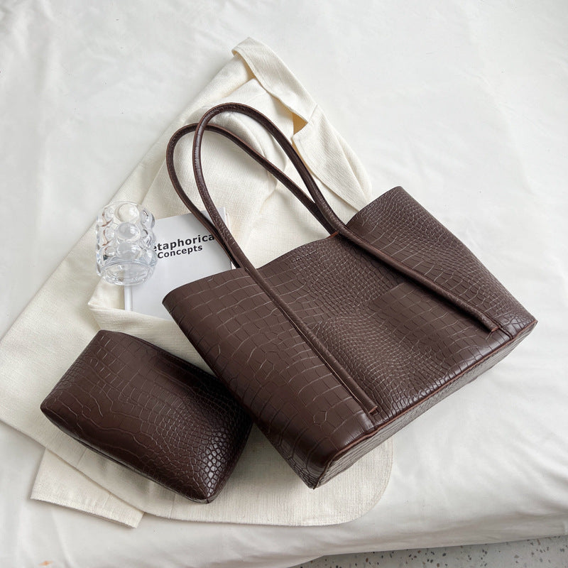 Chic & Spacious PU Leather Shoulder Bag: Perfect for Daily Style