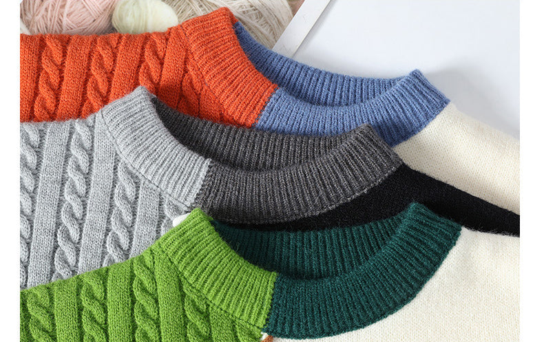 Men’s Colorblock Sweater – Winter Knitted Pullover | Long Sleeve Fashion Top