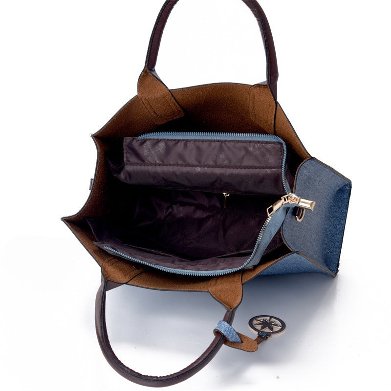 Women’s 3-Piece PU Leather Handbag Set – Tote Bag, Shoulder Bag & Clutch Purse