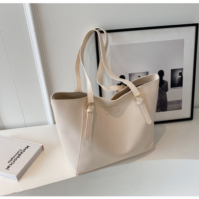 Large Capacity Tote Bag for Women – Casual Shoulder Handbag, PU Leather Travel Shopper Bag, Stylish Everyday Purse