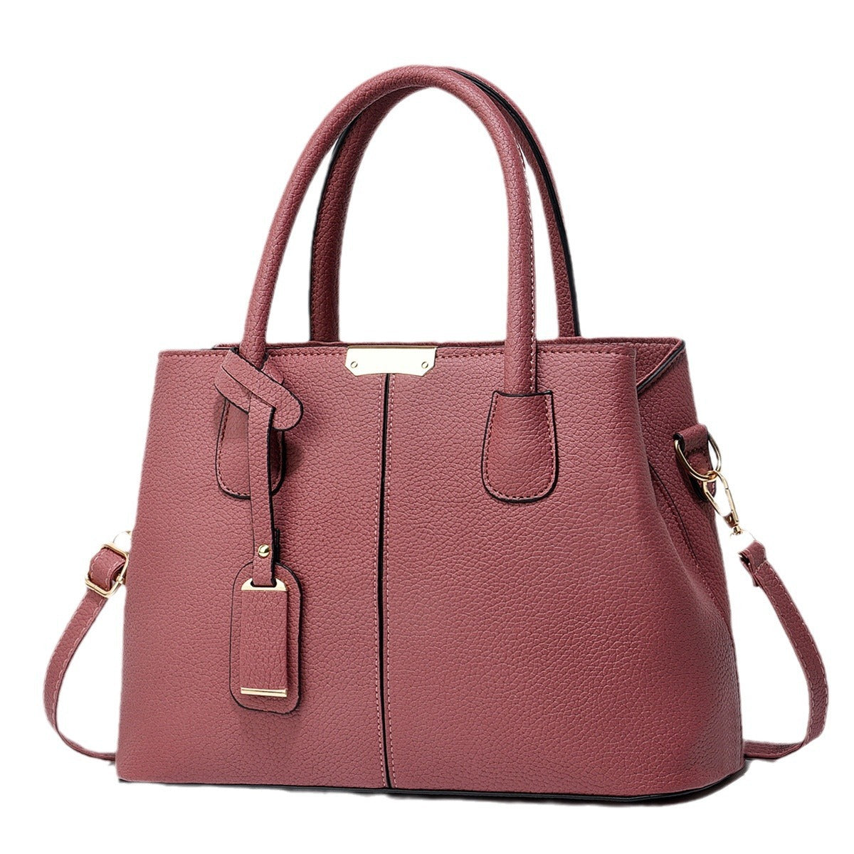 Luxury PU Leather Women’s Handbag – Designer Messenger Tote Shoulder Bag with Top Handle