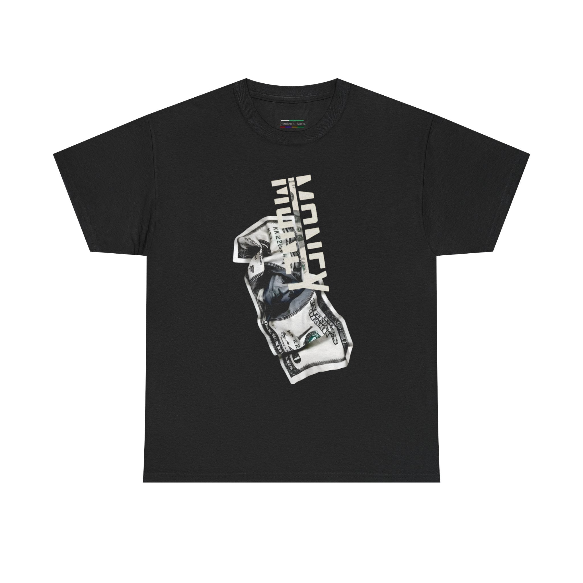 Cash Vibes Unisex Heavy Cotton Tee - Funny Shirt for Gift, Casual Wear, Street Style, Money Design, Trendy Fashion