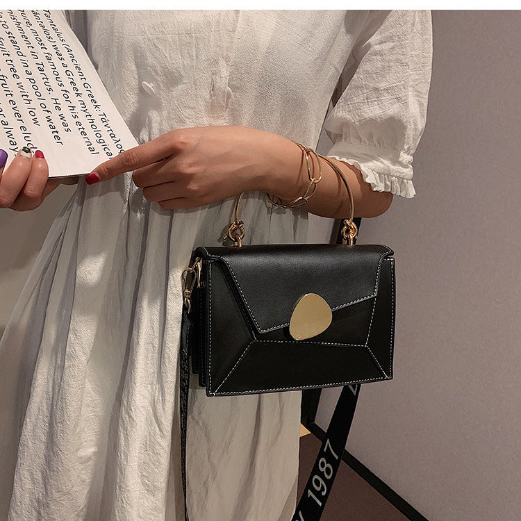 Multi-Compartment PU Leather Crossbody Bag with Contrast Strap
