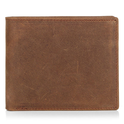 NEW Genuine Leather Mens Wallets Crazy Horse Leather