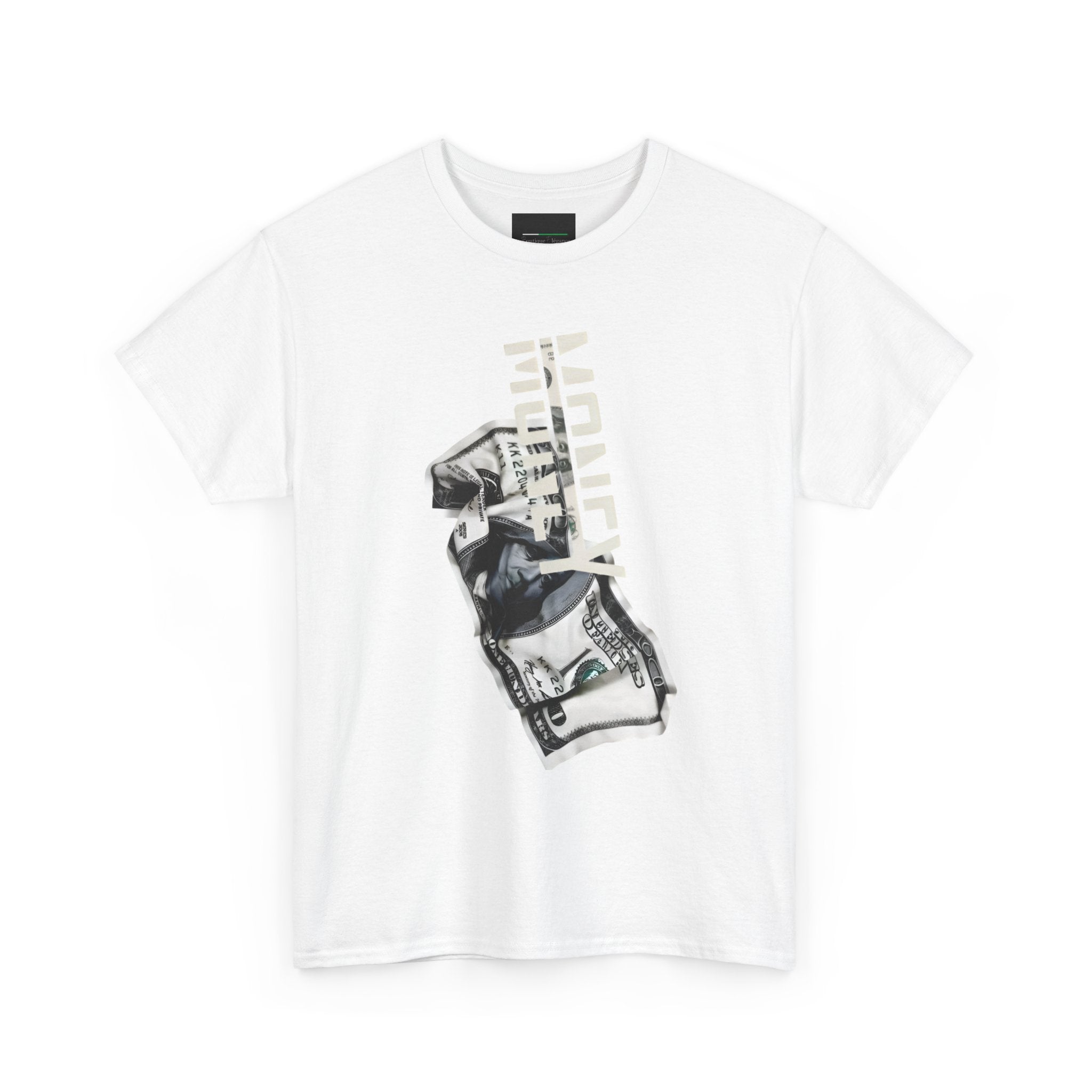 Cash Vibes Unisex Heavy Cotton Tee - Funny Shirt for Gift, Casual Wear, Street Style, Money Design, Trendy Fashion