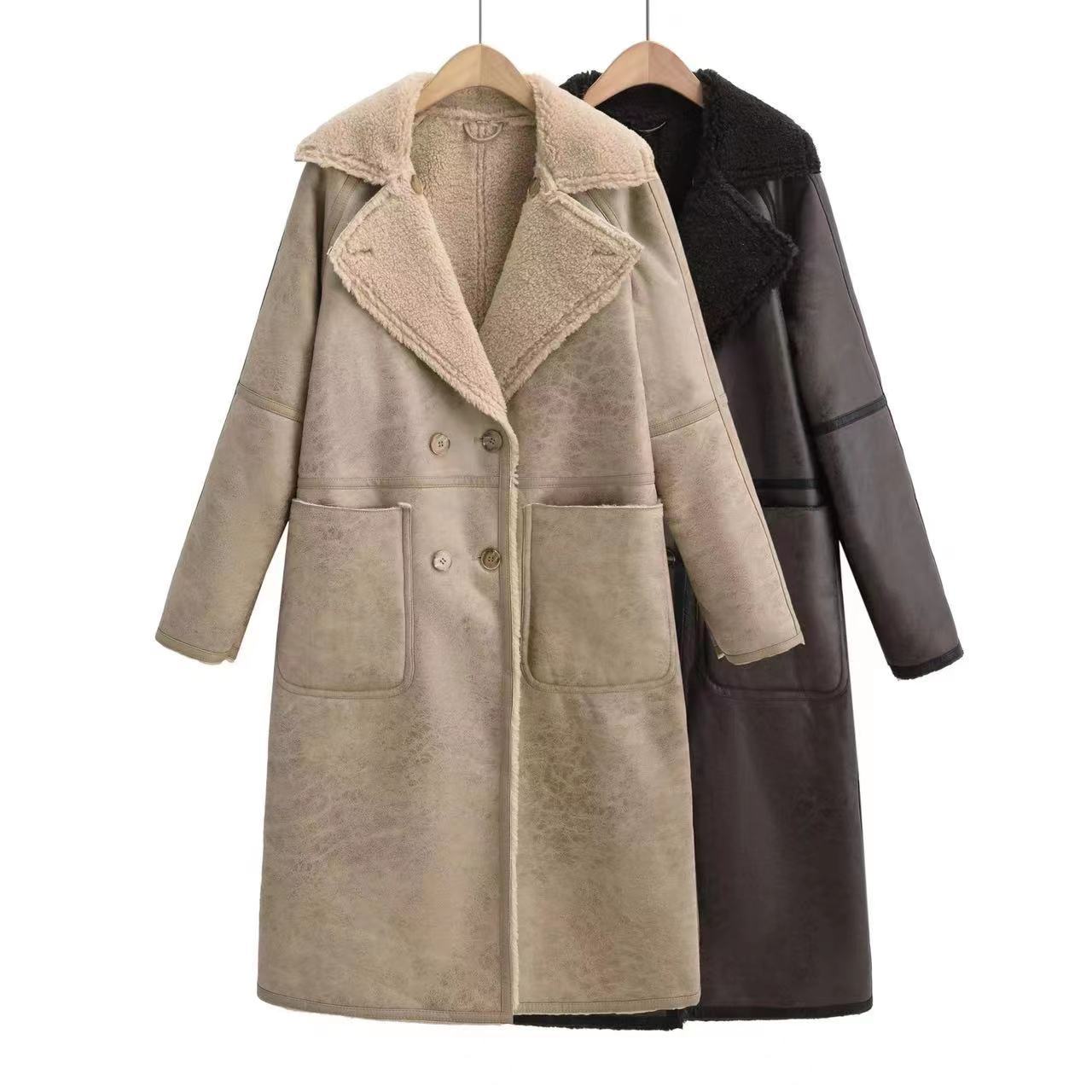 Elegant Women’s Long Sleeve Polyester Coat for Office & Daily Wear