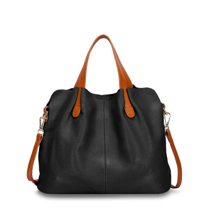 Premium Cowhide Leather Tote Bag for Women | Shoulder Handbag with Removable Strap - Boutique Élégance