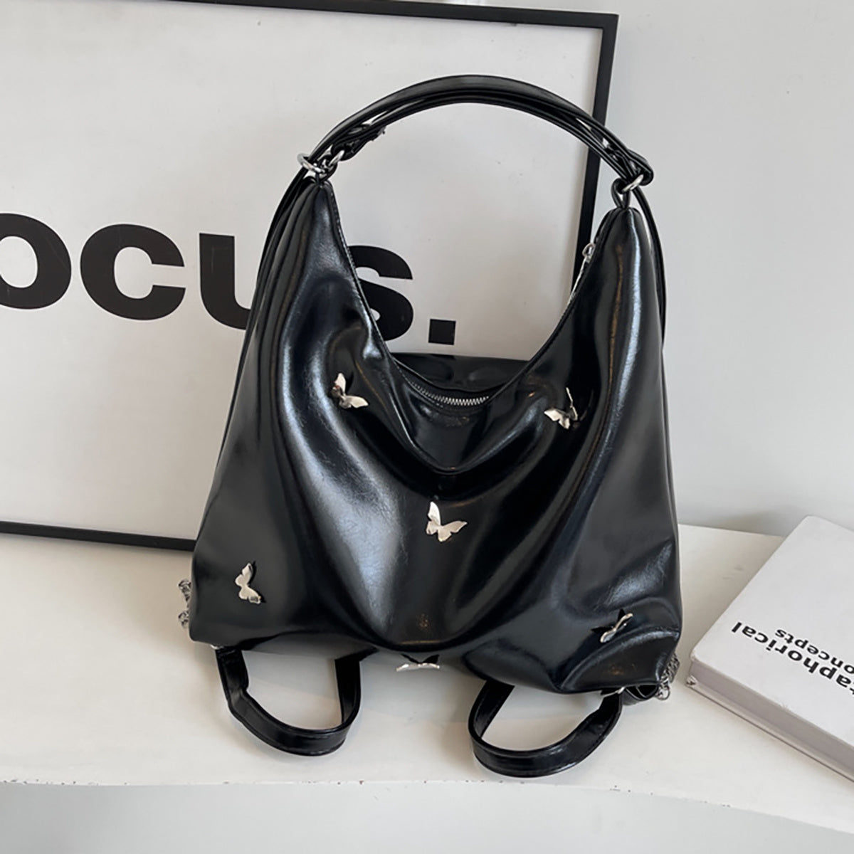Handbags for Women – Large Designer Shoulder & Crossbody Bag, PU Leather Purse with Adjustable Strap, Stylish Ladies Tote