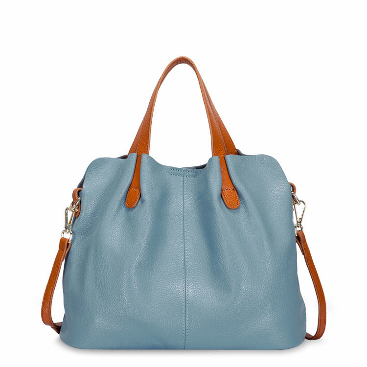 Premium Cowhide Leather Tote Bag for Women | Shoulder Handbag with Removable Strap