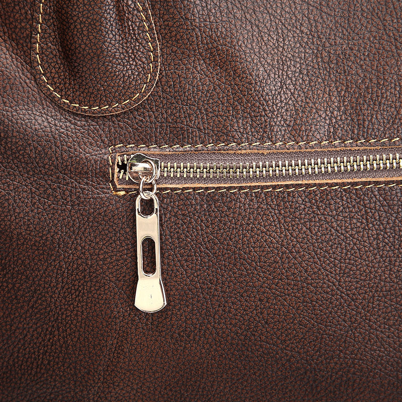 Luxury Genuine Leather Women’s Tote Bag – Large Capacity, Soft Cowhide Handbag with Multiple Compartments