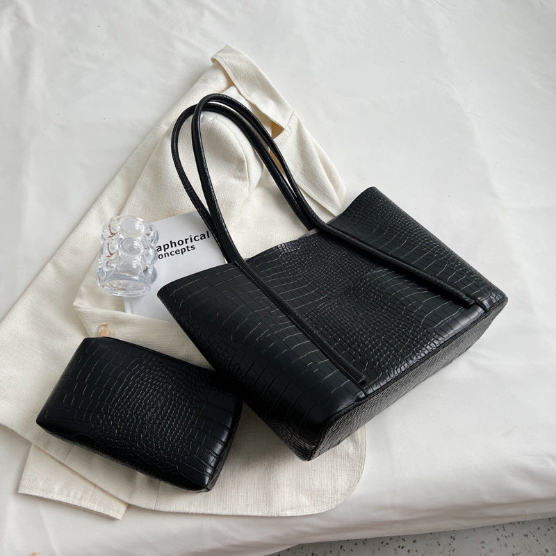 Chic & Spacious PU Leather Shoulder Bag: Perfect for Daily Style