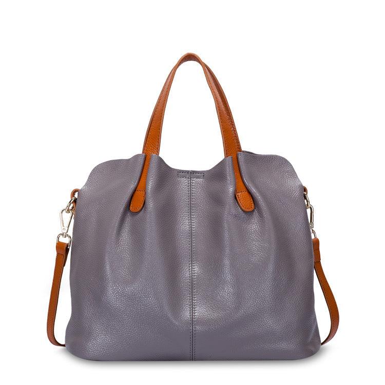 Premium Cowhide Leather Tote Bag for Women | Shoulder Handbag with Removable Strap