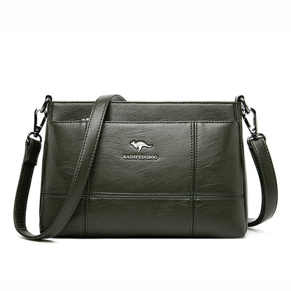 Luxury Sheepskin Leather Handbag – Large Capacity Korean Style Tote with Multi-Functional Pockets - Boutique Élégance