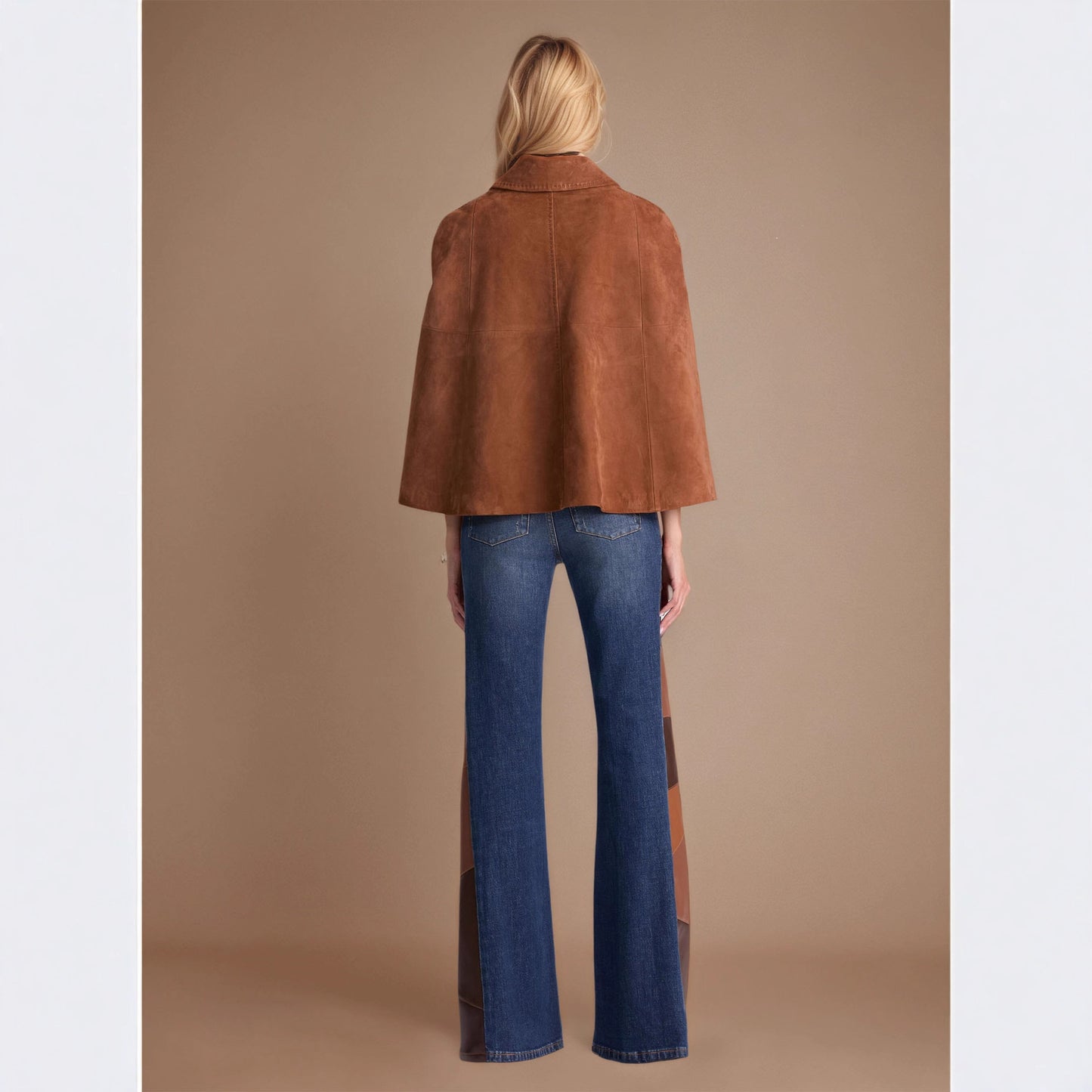 Women’s Loose-Fit Polyester Leather Coat – Casual Streetwear Outerwear