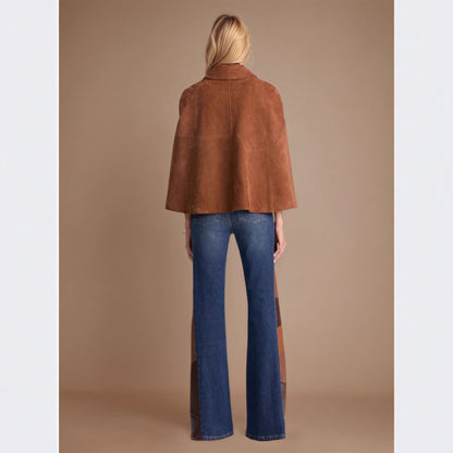 Women’s Loose-Fit Polyester Leather Coat – Casual Streetwear Outerwear