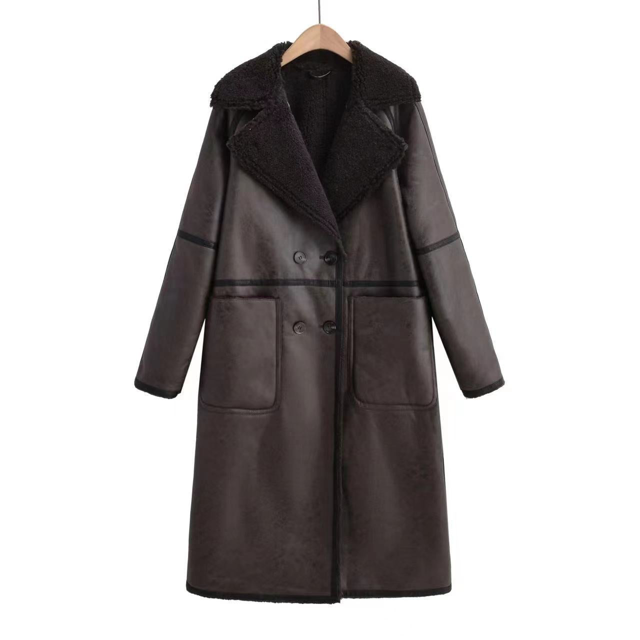 Elegant Women’s Long Sleeve Polyester Coat for Office & Daily Wear