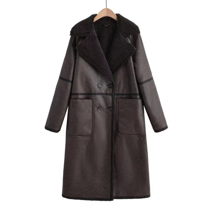 Elegant Women’s Long Sleeve Polyester Coat for Office & Daily Wear