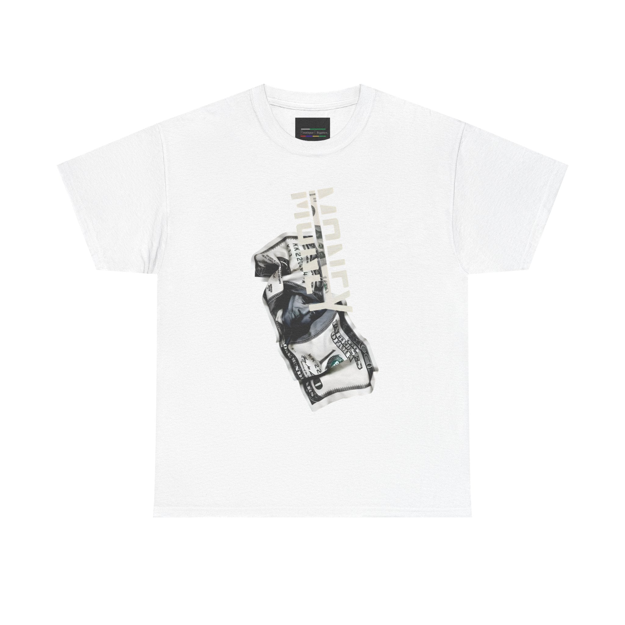Cash Vibes Unisex Heavy Cotton Tee - Funny Shirt for Gift, Casual Wear, Street Style, Money Design, Trendy Fashion
