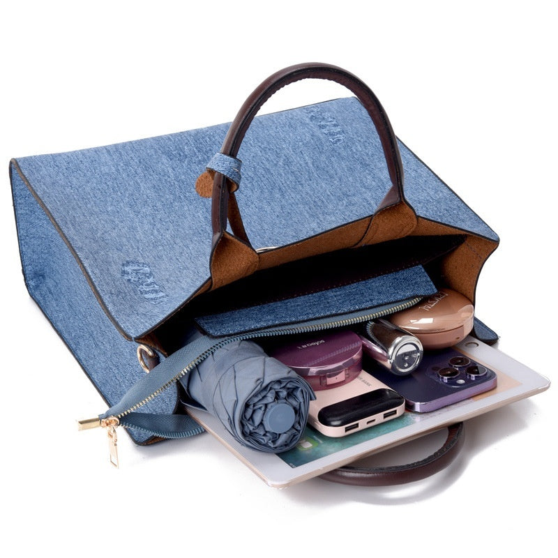 Women’s 3-Piece PU Leather Handbag Set – Tote Bag, Shoulder Bag & Clutch Purse