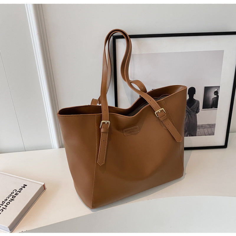 Large Capacity Tote Bag for Women – Casual Shoulder Handbag, PU Leather Travel Shopper Bag, Stylish Everyday Purse