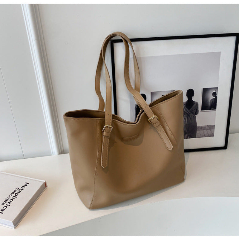 Large Capacity Tote Bag for Women – Casual Shoulder Handbag, PU Leather Travel Shopper Bag, Stylish Everyday Purse