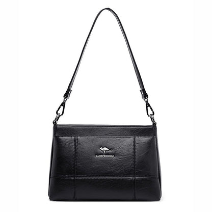 Luxury Sheepskin Leather Handbag – Large Capacity Korean Style Tote with Multi-Functional Pockets - Boutique Élégance