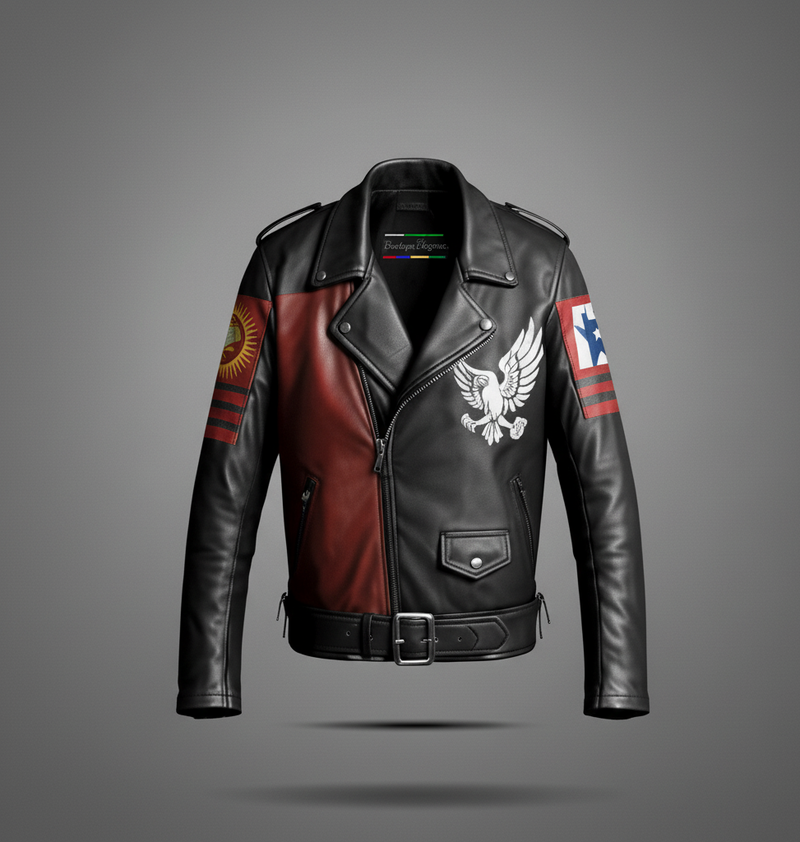 Heritage Eagle Patch Sheep Leather Jacket – Vintage Biker Style