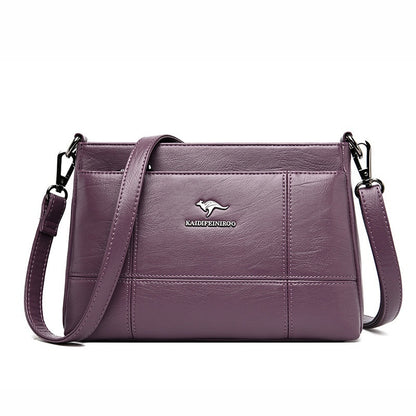 Luxury Sheepskin Leather Handbag – Large Capacity Korean Style Tote with Multi-Functional Pockets - Boutique Élégance