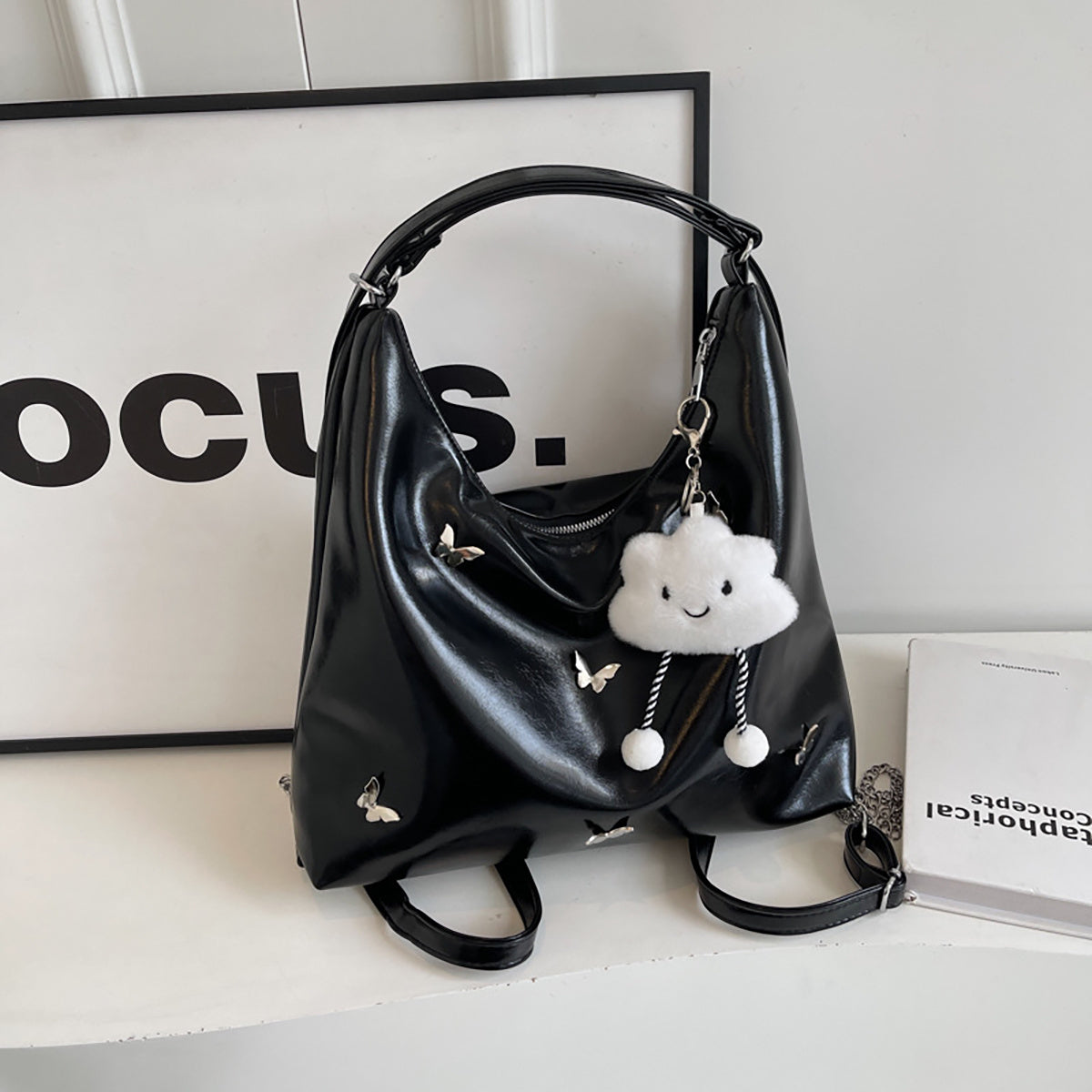 Handbags for Women – Large Designer Shoulder & Crossbody Bag, PU Leather Purse with Adjustable Strap, Stylish Ladies Tote