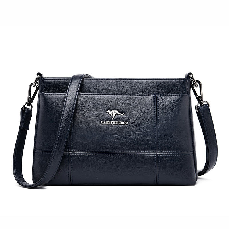 Luxury Sheepskin Leather Handbag – Large Capacity Korean Style Tote with Multi-Functional Pockets