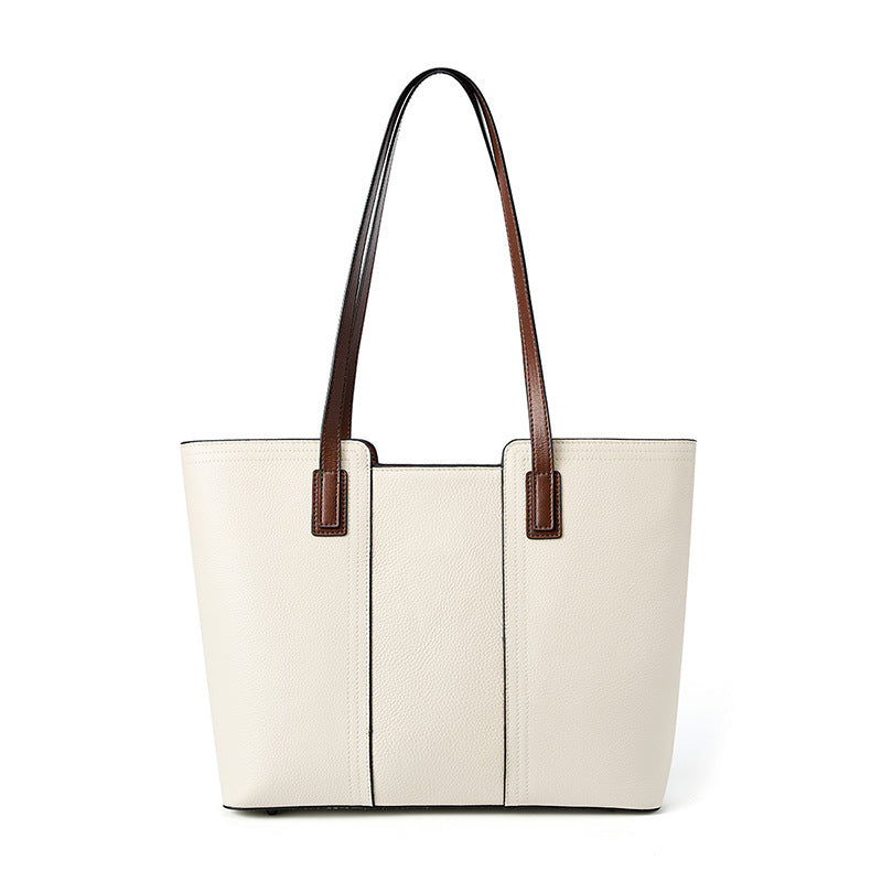 Women’s Large Capacity Commuter Shoulder Bag – Genuine Leather Tote Handbag for Work, Travel & Everyday Use