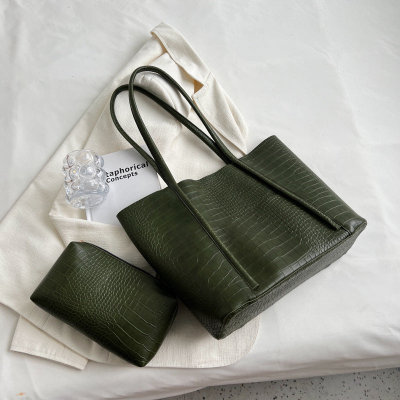 Chic & Spacious PU Leather Shoulder Bag: Perfect for Daily Style