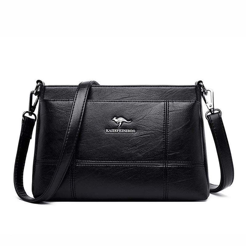 Luxury Sheepskin Leather Handbag – Large Capacity Korean Style Tote with Multi-Functional Pockets