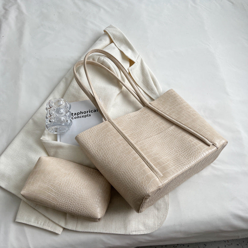 Chic & Spacious PU Leather Shoulder Bag: Perfect for Daily Style