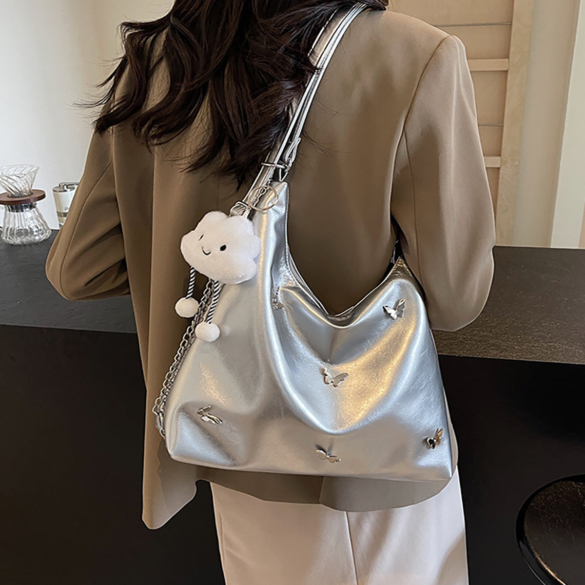 Handbags for Women – Large Designer Shoulder & Crossbody Bag, PU Leather Purse with Adjustable Strap, Stylish Ladies Tote