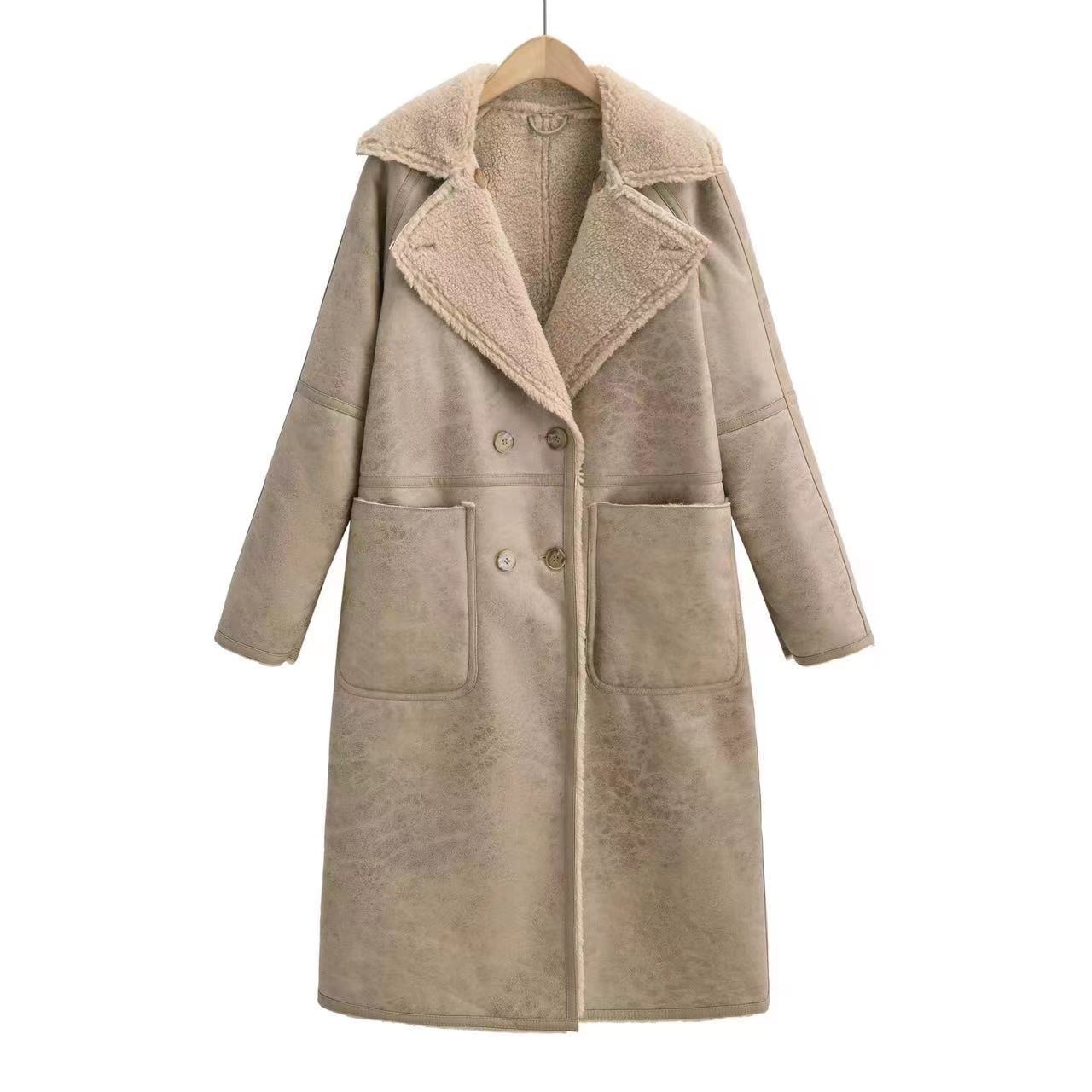 Elegant Women’s Long Sleeve Polyester Coat for Office & Daily Wear