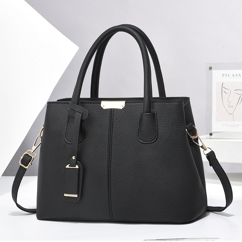 Luxury PU Leather Women’s Handbag – Designer Messenger Tote Shoulder Bag with Top Handle
