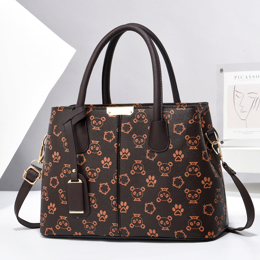 Luxury PU Leather Women’s Handbag – Designer Messenger Tote Shoulder Bag with Top Handle