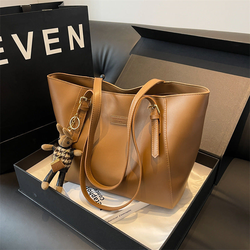 Large Capacity Tote Bag for Women – Casual Shoulder Handbag, PU Leather Travel Shopper Bag, Stylish Everyday Purse