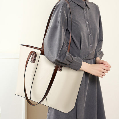 Women’s Large Capacity Commuter Shoulder Bag – Genuine Leather Tote Handbag for Work, Travel & Everyday Use - Boutique Élégance