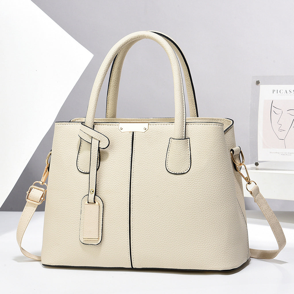 Luxury PU Leather Women’s Handbag – Designer Messenger Tote Shoulder Bag with Top Handle