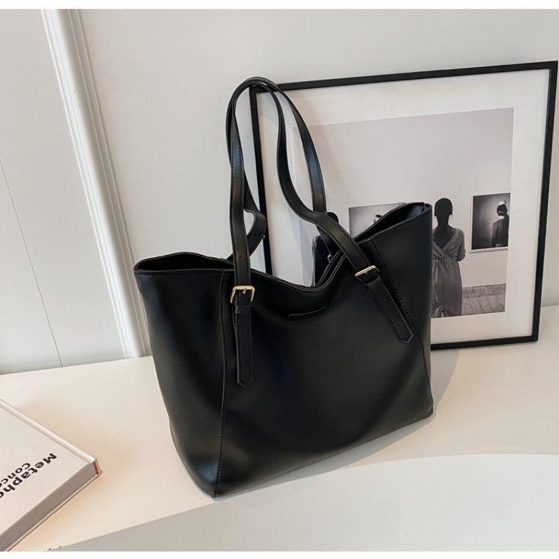 Large Capacity Tote Bag for Women – Casual Shoulder Handbag, PU Leather Travel Shopper Bag, Stylish Everyday Purse