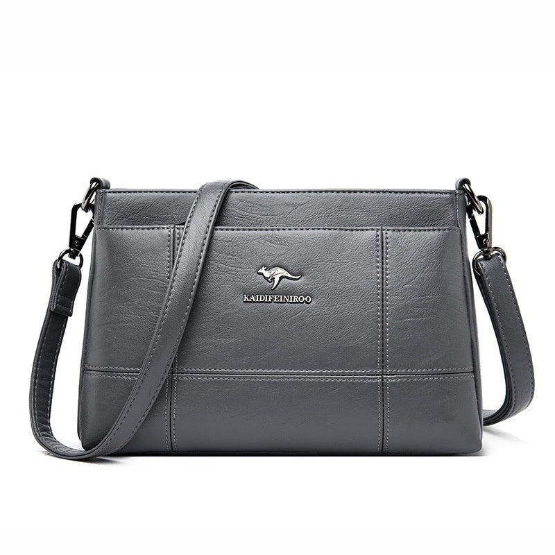 Luxury Sheepskin Leather Handbag – Large Capacity Korean Style Tote with Multi-Functional Pockets