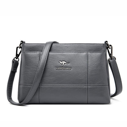 Luxury Sheepskin Leather Handbag – Large Capacity Korean Style Tote with Multi-Functional Pockets - Boutique Élégance